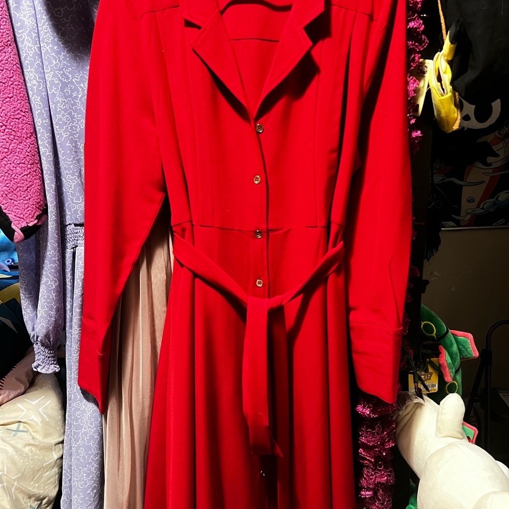 Red sharagano dress